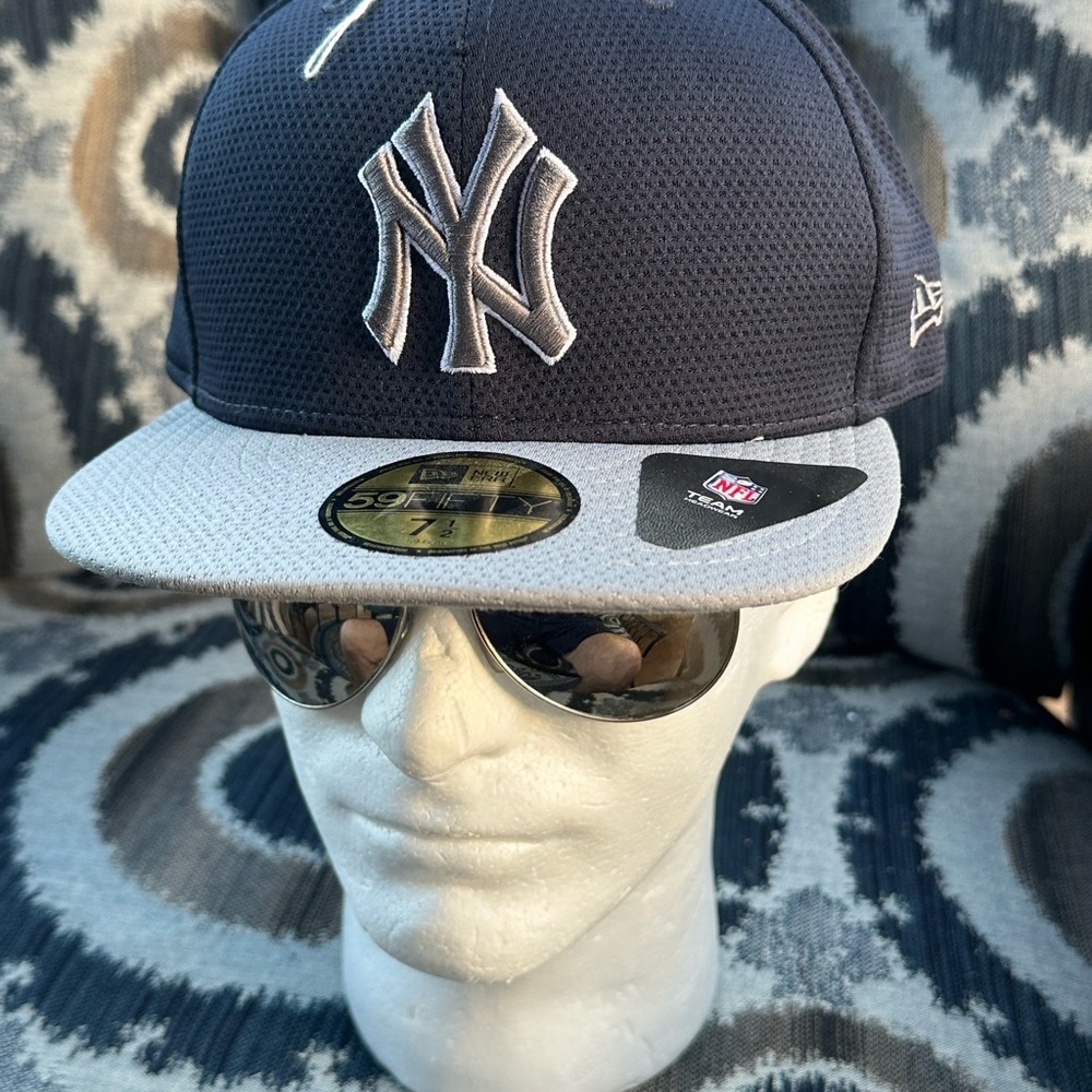 MLB New York NY 59 Fifty new ERA sz 7 1/2 fitted blue and grey never worn cap!